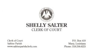 Sabine Parish Clerk of Court (Shelly Salter)