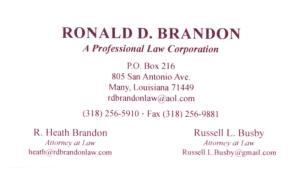 Ronald D Brandon Law
