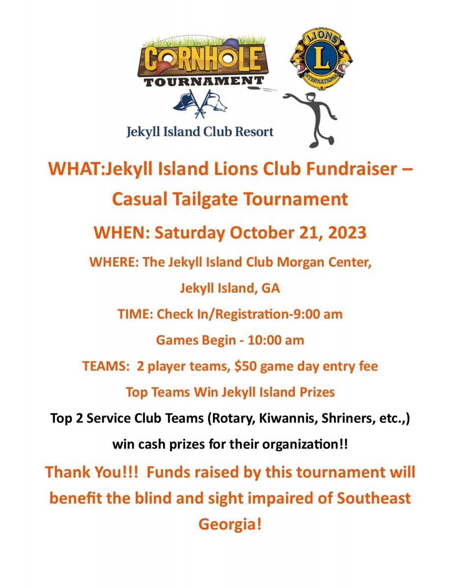 Jekyll Island Lions Club Casual Tailgate Cornhole Tournament cover image