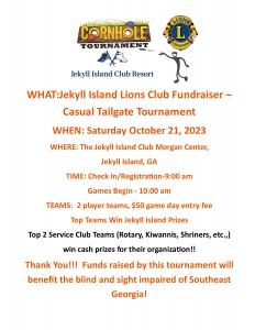 Tailgate Causual Cornhole Tournament - Jekyll Island Lions Club cover picture