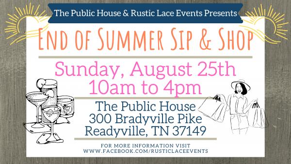 End of Summer Sip & Shop