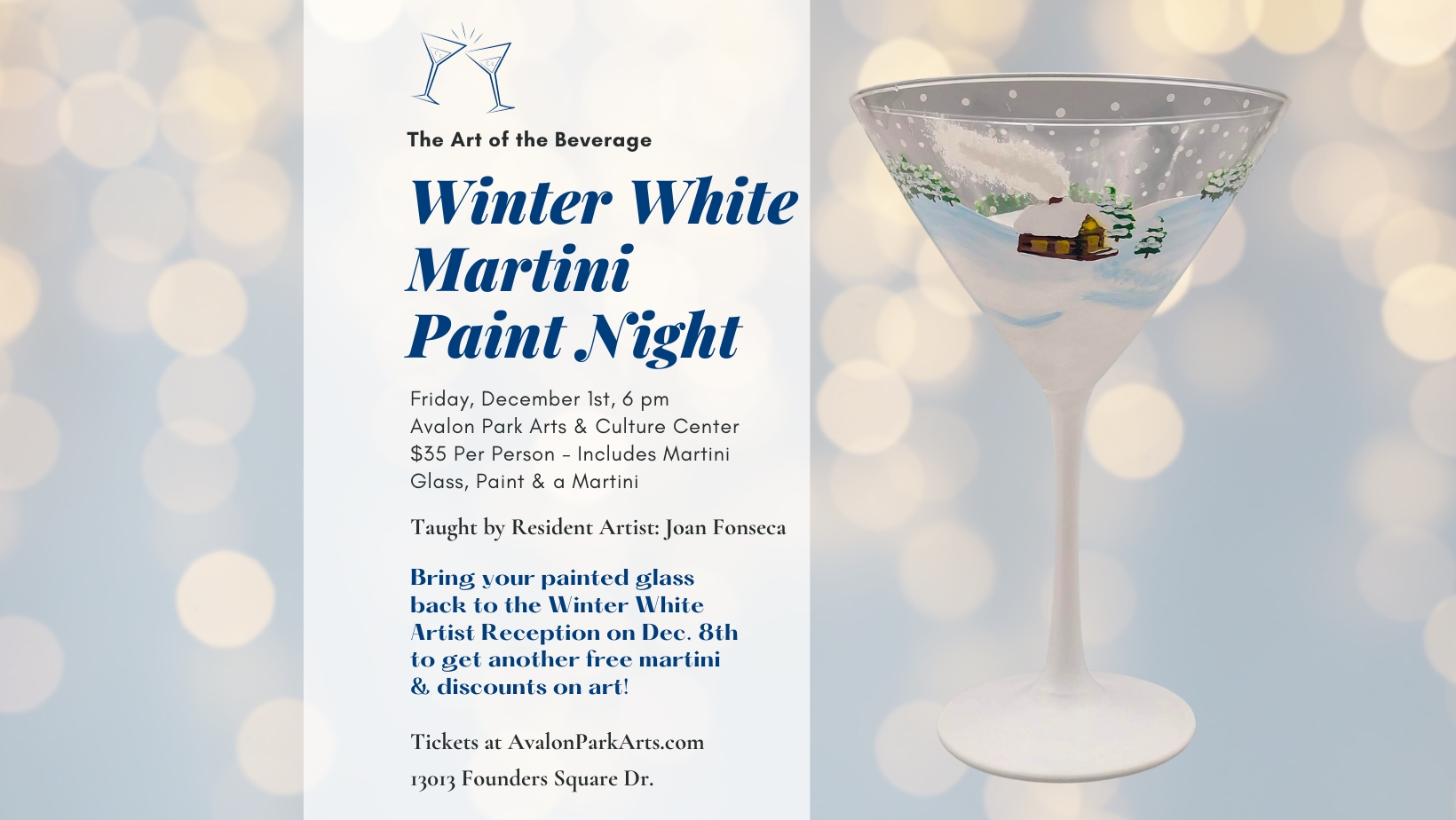 Winter White Martini  Paint Night cover image