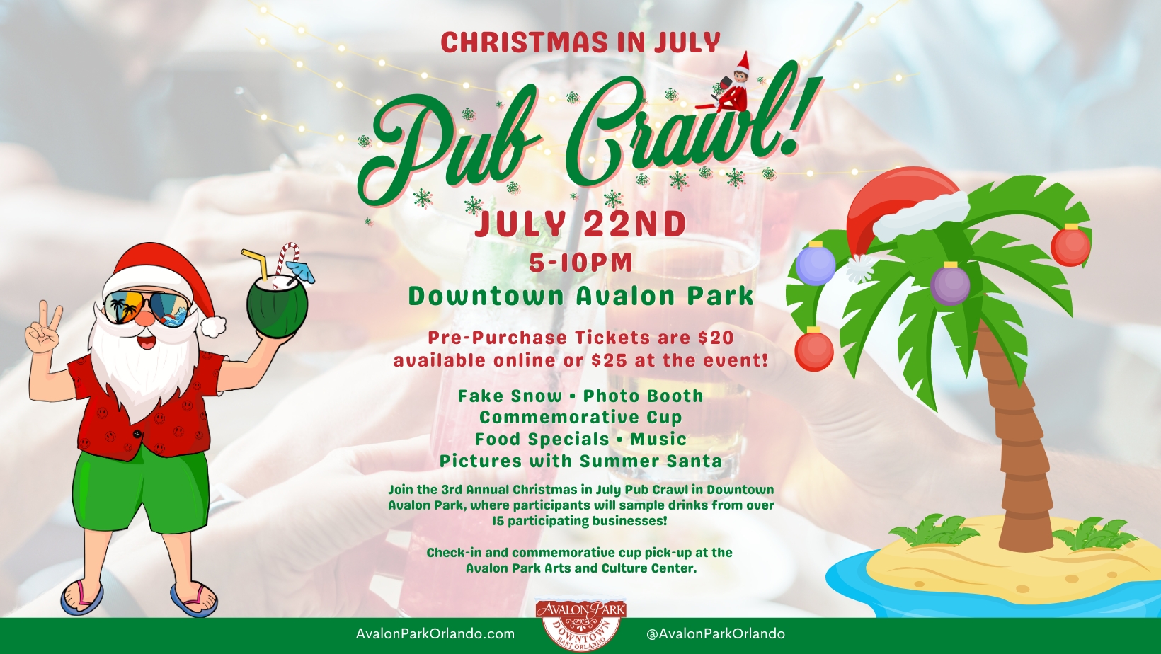 Christmas in July Pub Crawl