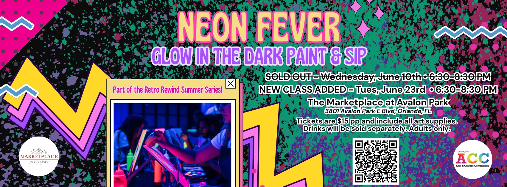 Neon Fever Glow in the Dark Paint & Sip
