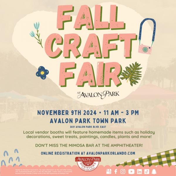 Fall Craft Fair Business Sponsor Opportunities 2024