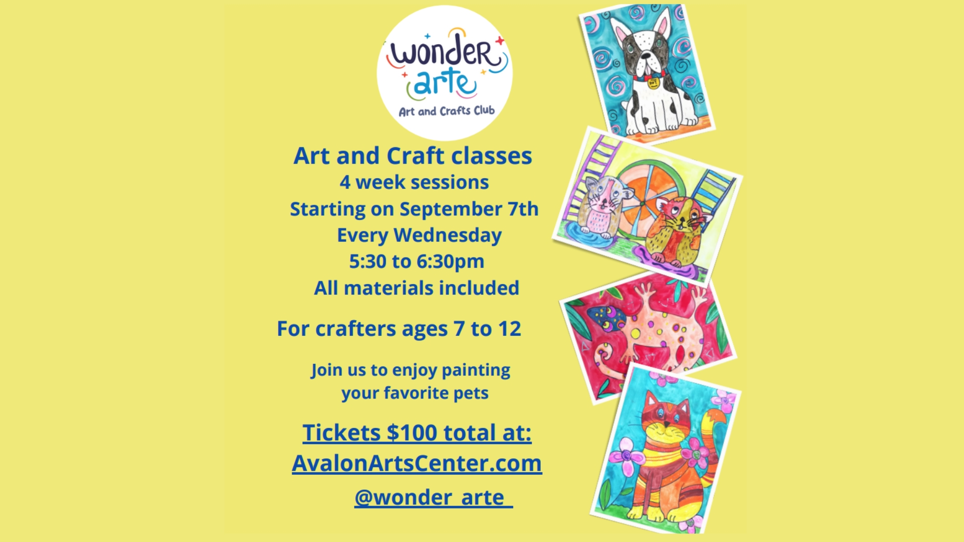 Wonder Art - ages 7 to 12