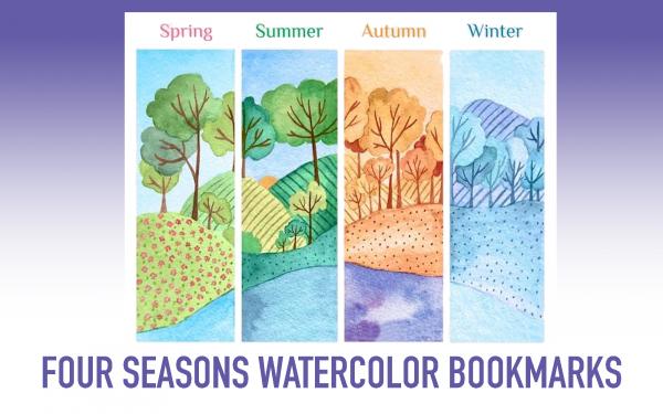 Four Seasons Watercolor Notecards/Bookmarks
