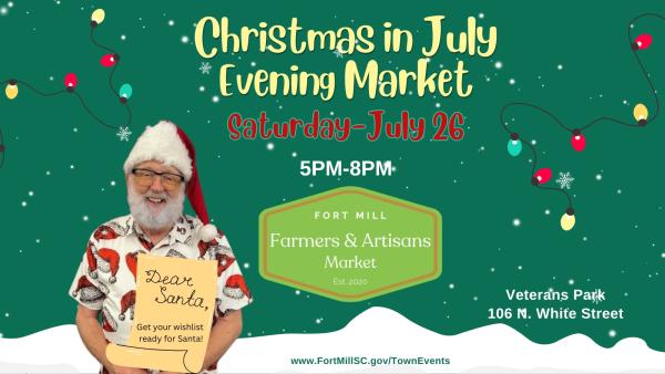 Christmas in July Evening Market