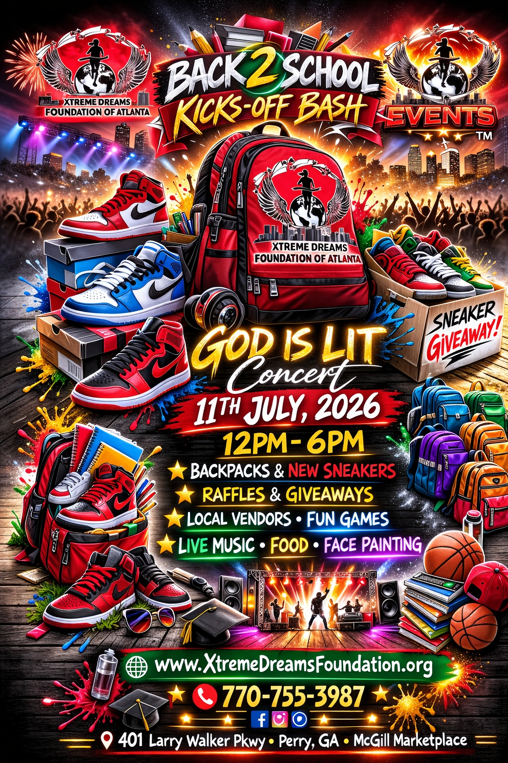 Back2School &ldquo;KICKS-OFF&rdquo; Bash God Is Lit Concert Indoors at Georgia National Fairgrounds