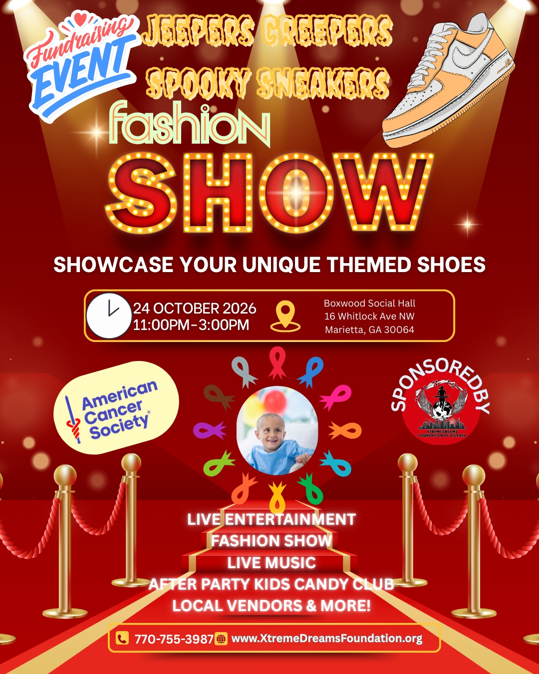 JEEPERS CREEPERS SPOOKY SNEAKERS Fashion Show Fundraiser Indoor