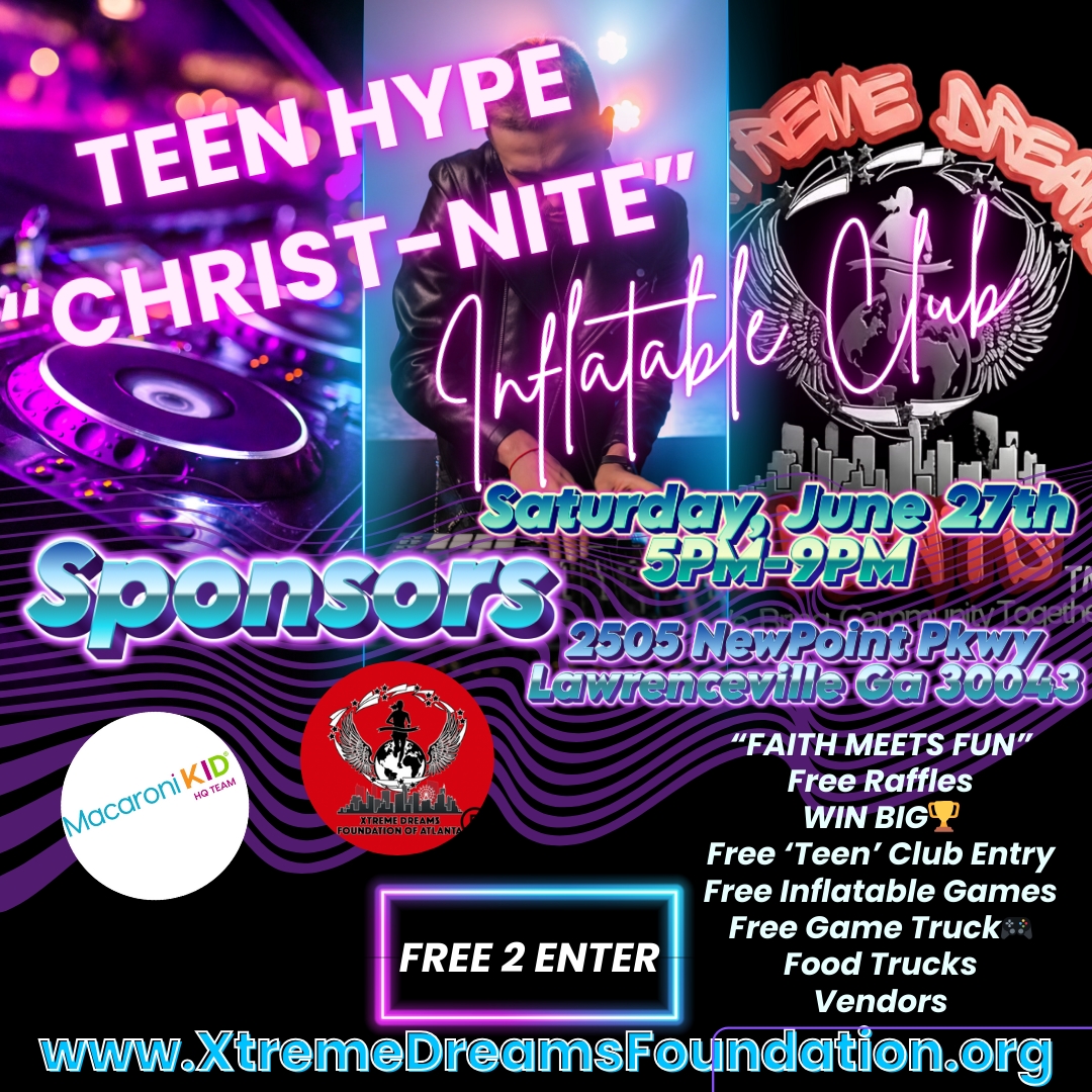 Teen Hype Christ - Nite  06/27-Indoor/Outdoor Event