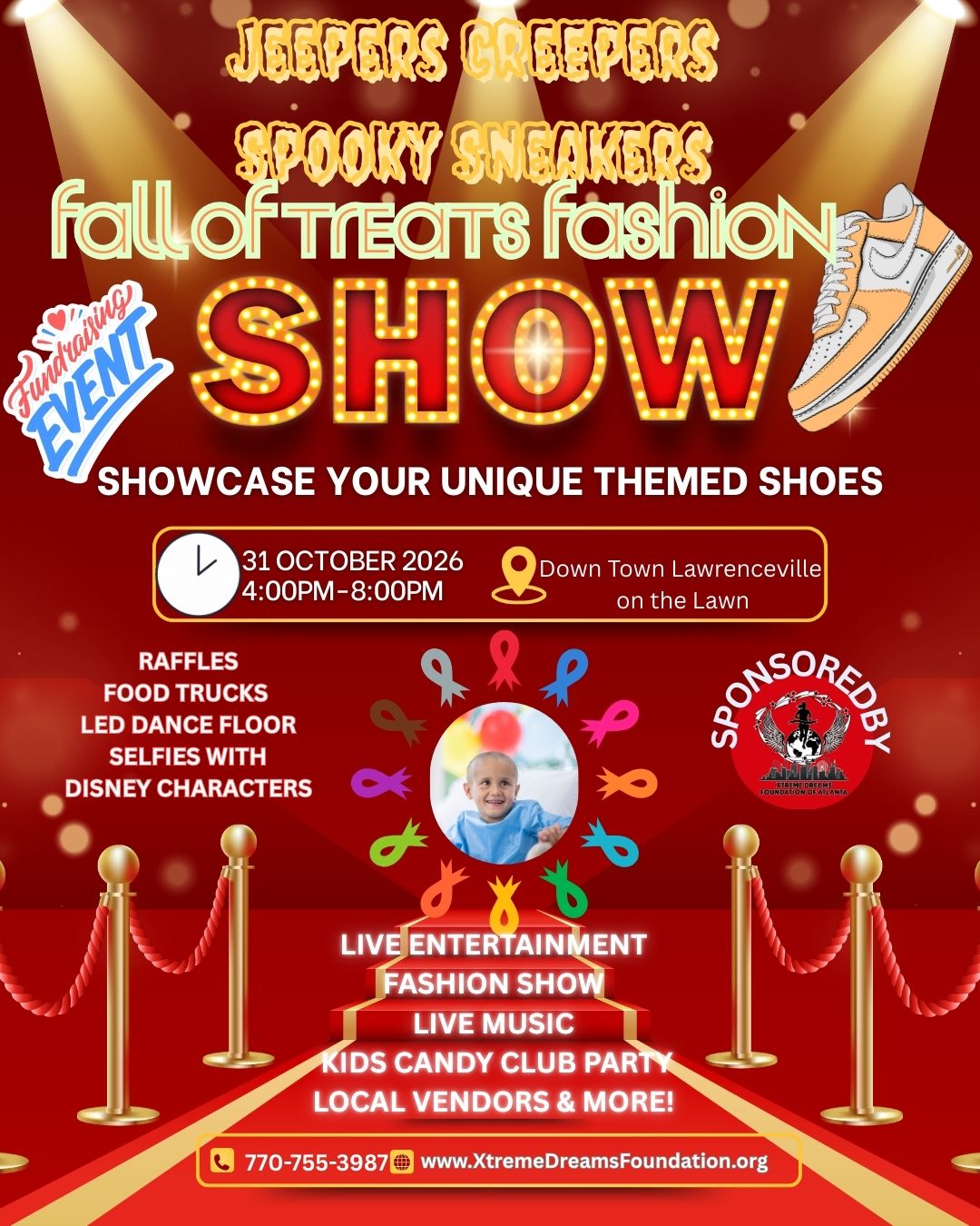 JEEPERS CREEPERS SPOOKY SNEAKERS Fall of Treats Fashion Show Fundraiser