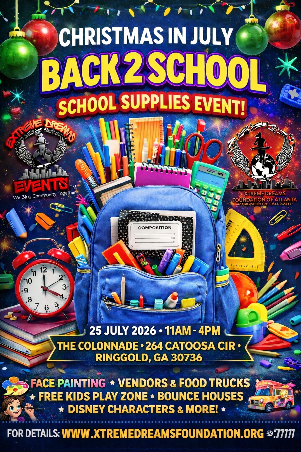 Merry Christmas in July Back2School Supplies Giveaway