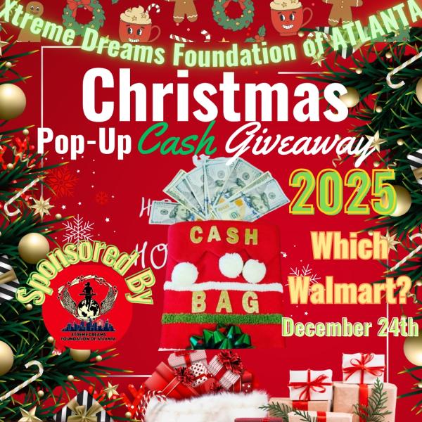 Christmas Pop Up Cash Dash Giveaway 2025 Charity Event