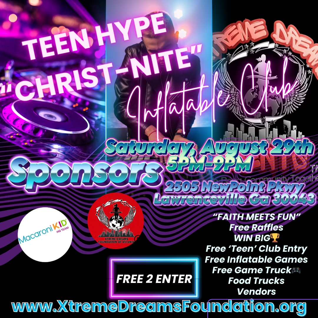 Teen Hype Christ - Nite 08/29-Indoor/Outdoor Event