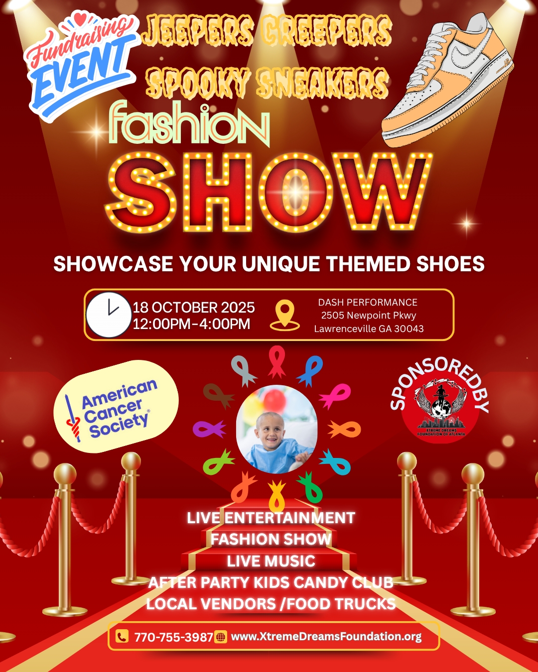 JEEPERS CREEPERS SPOOKY SNEAKERS Fashion Show Fundraiser Indoors