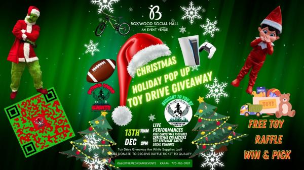 Christmas Toy Drive Pop Up Giveaway  at Boxwood Social Hall in Marietta Square