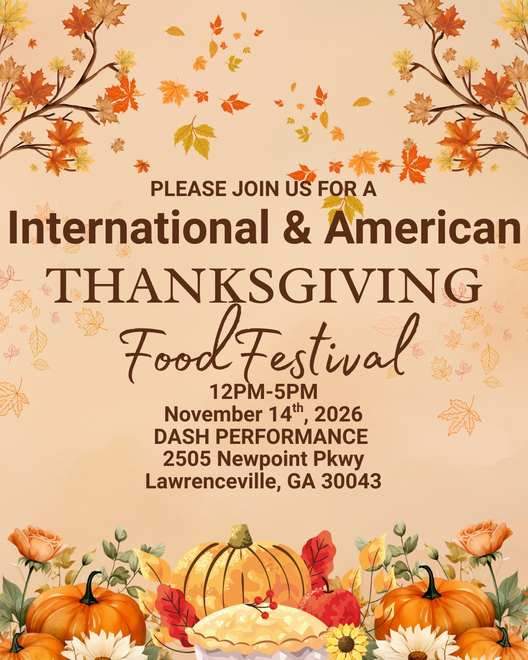 International & American Thanksgiving Food Festival & Turkey Giveaways