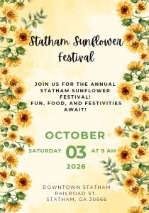Statham Sunflower festival 2026 (arts/craft application)