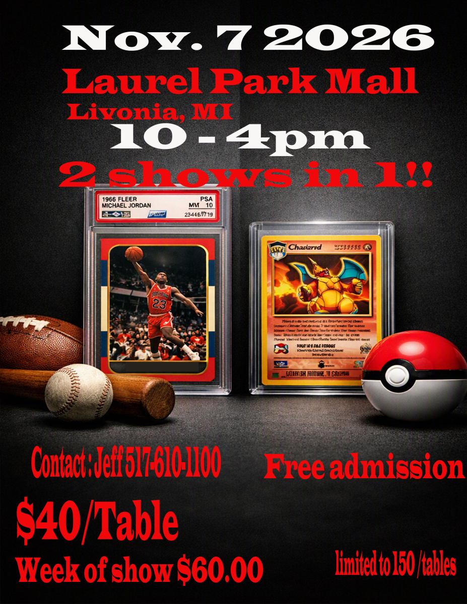 Livonia Show Laurel Park Mall November 7th Show
