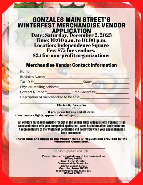 Merchandise Vendor Application