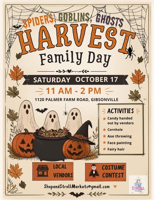 Spiders, Goblins, and Ghost Harvest Family Fun Day
