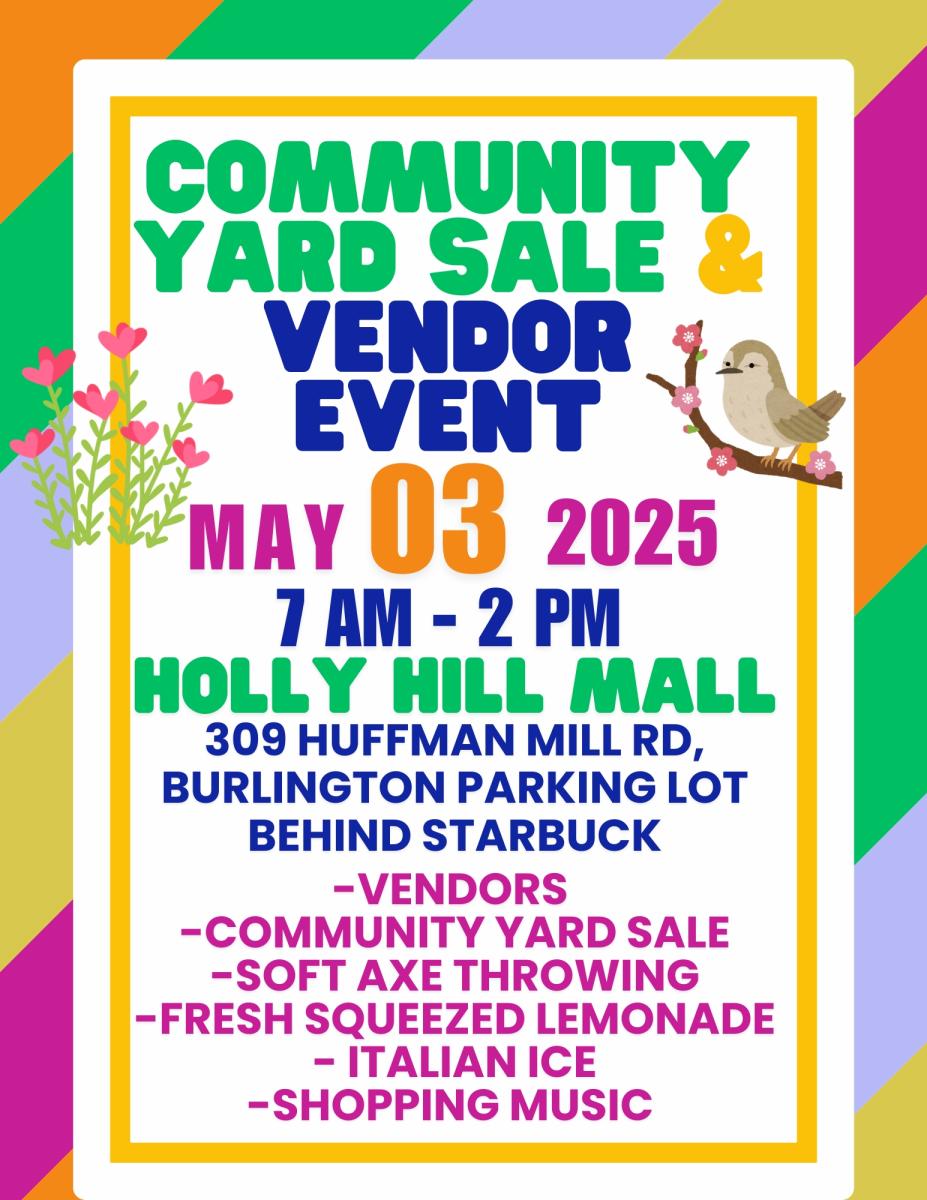 Holly Hill Mall May Yard Sale and Vendors Market
