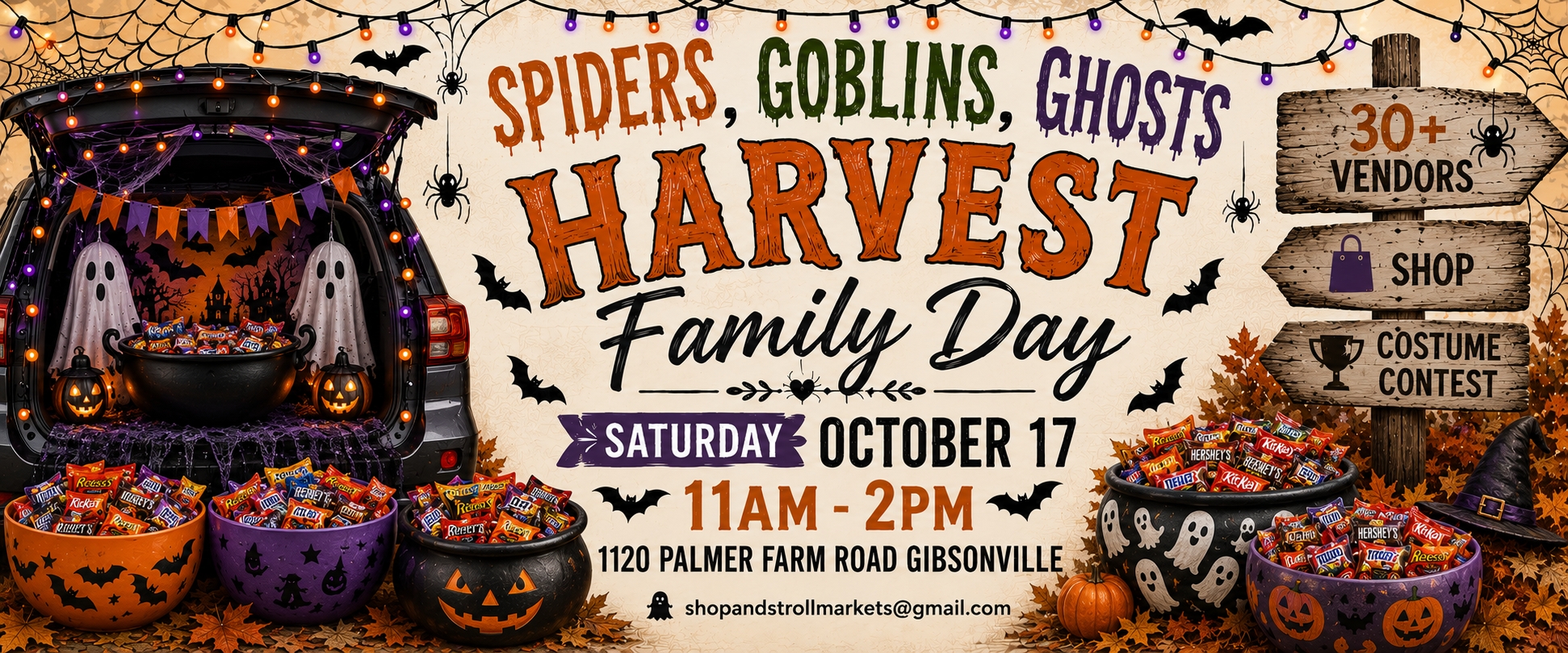 Spiders, Goblins, and Ghost Harvest Family Fun Day