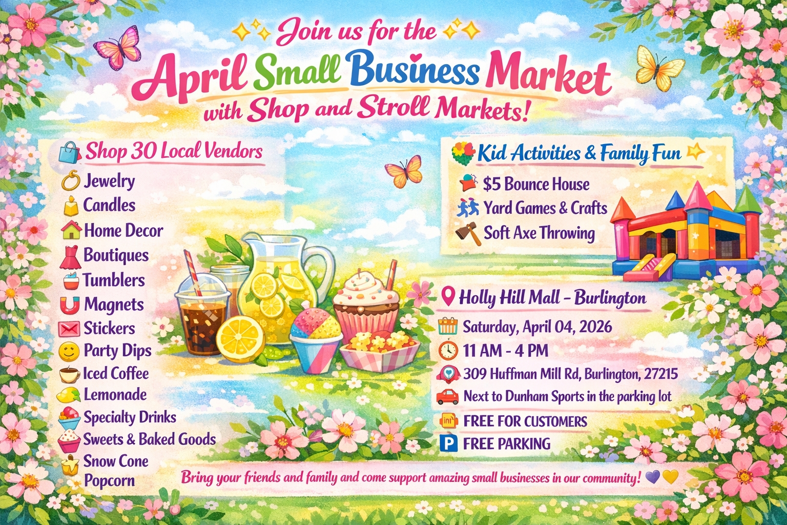 Holly Hill Mall Spring Small Business Market April 4