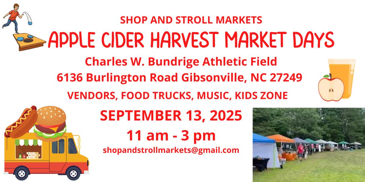 Apple Cider Harvest Market Days - Sept 13
