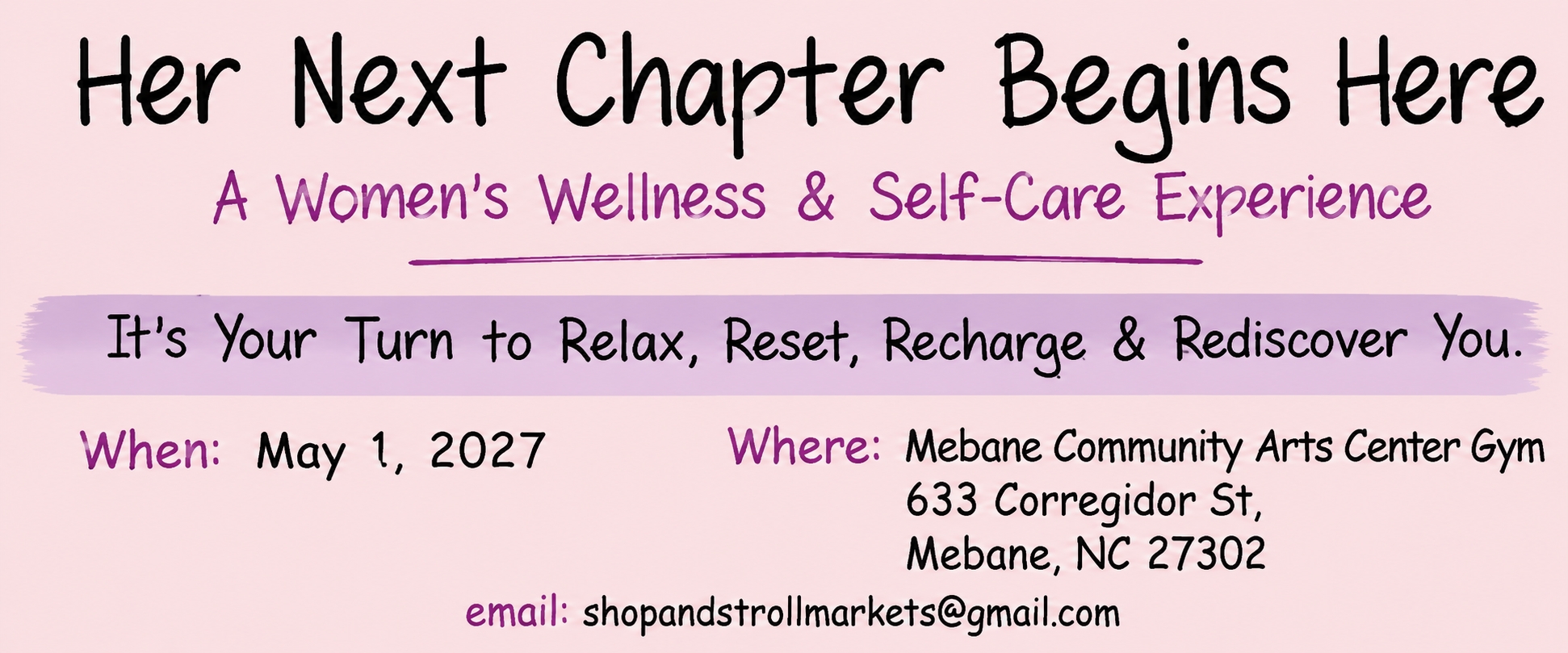 Her Next Chapter A Women's Wellness & Self-Care Experience