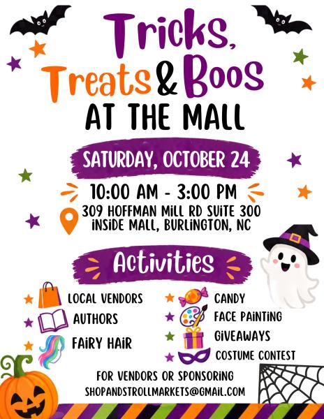 Tricks, Treats, and Boos at Holly Hill Mall