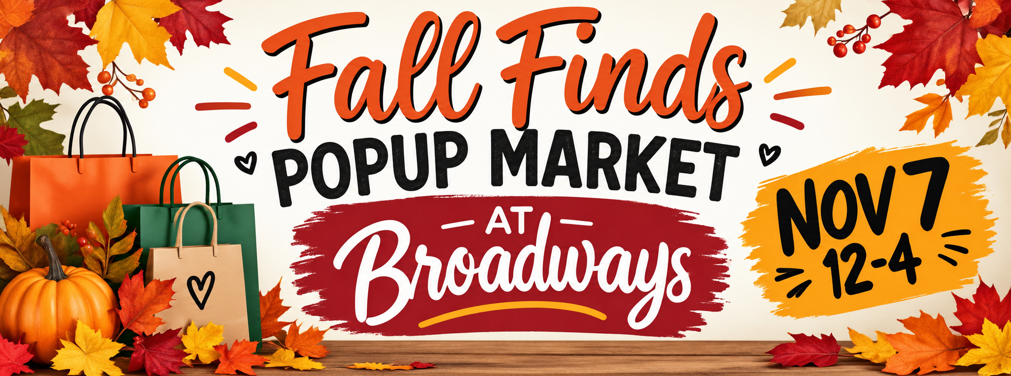 Fall Find Popup Market at Broadways