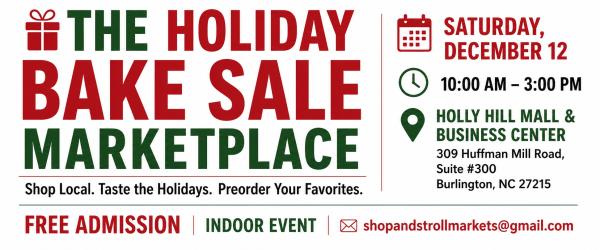 Holly Hill Mall Holiday Bake Sale Marketplace