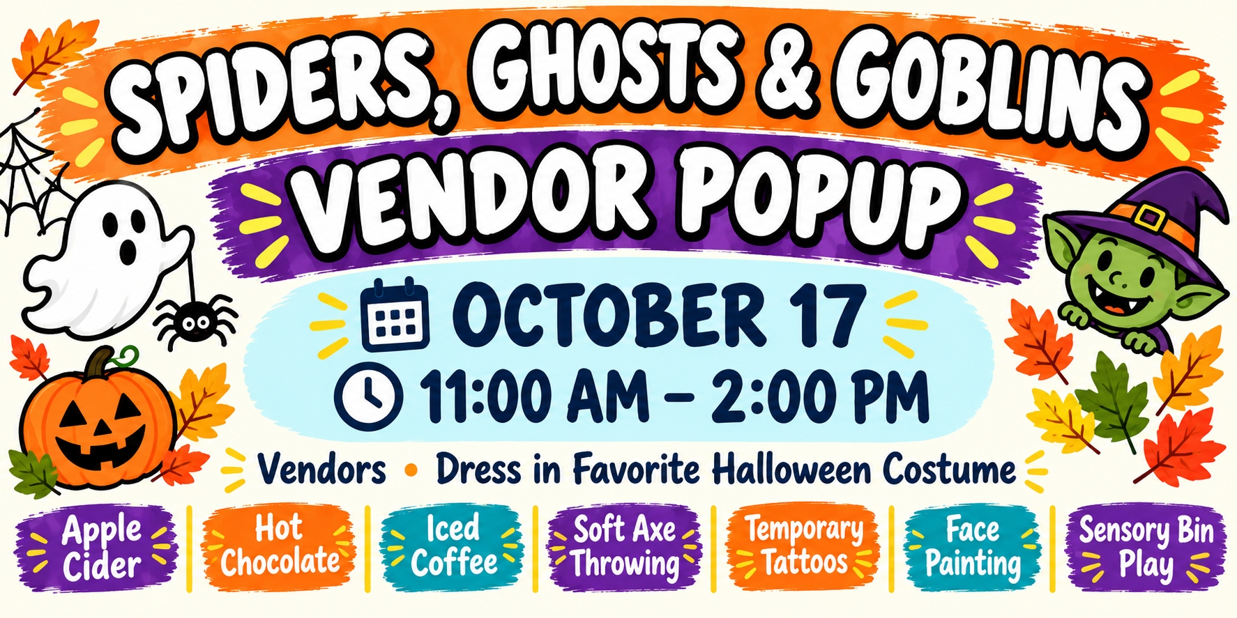 Spiders, Goblins, and Ghost Vendor Pop-Up