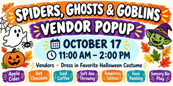 Spiders, Goblins, and Ghost Vendor Pop-Up