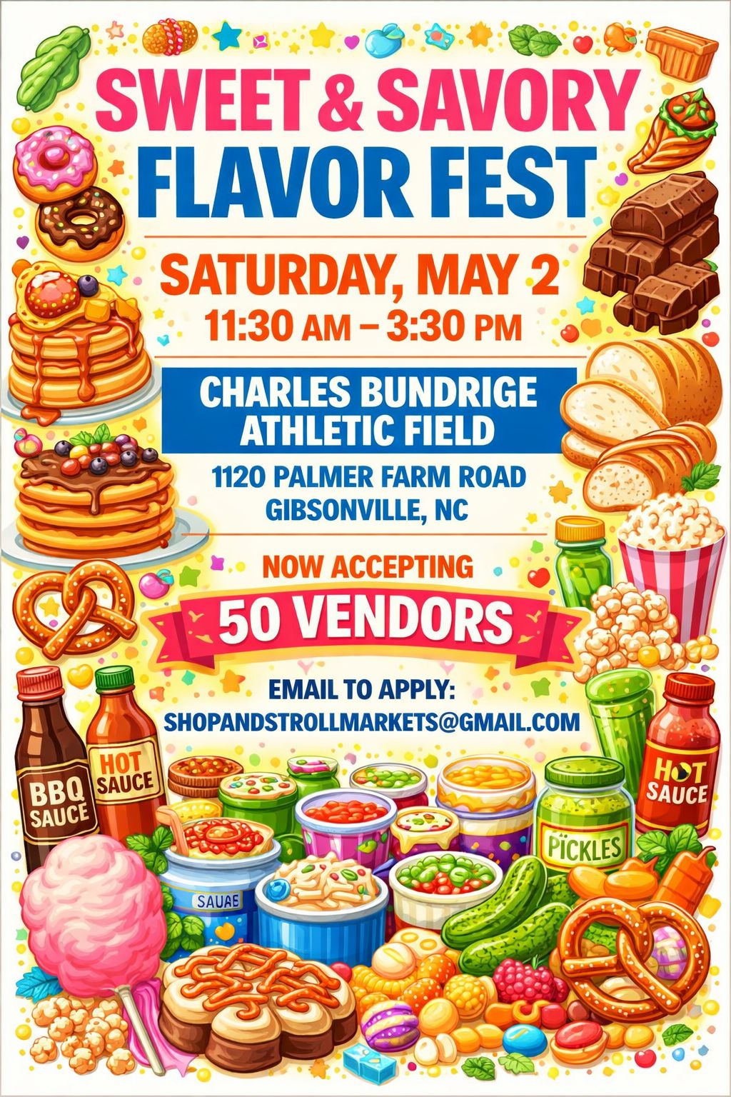 Sweet and Savory Food Fest! May 2nd!