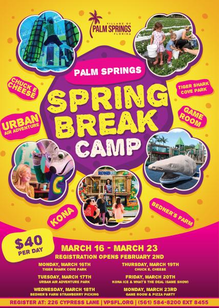 Village of Palm Springs 2026 Spring Break Camp Registration