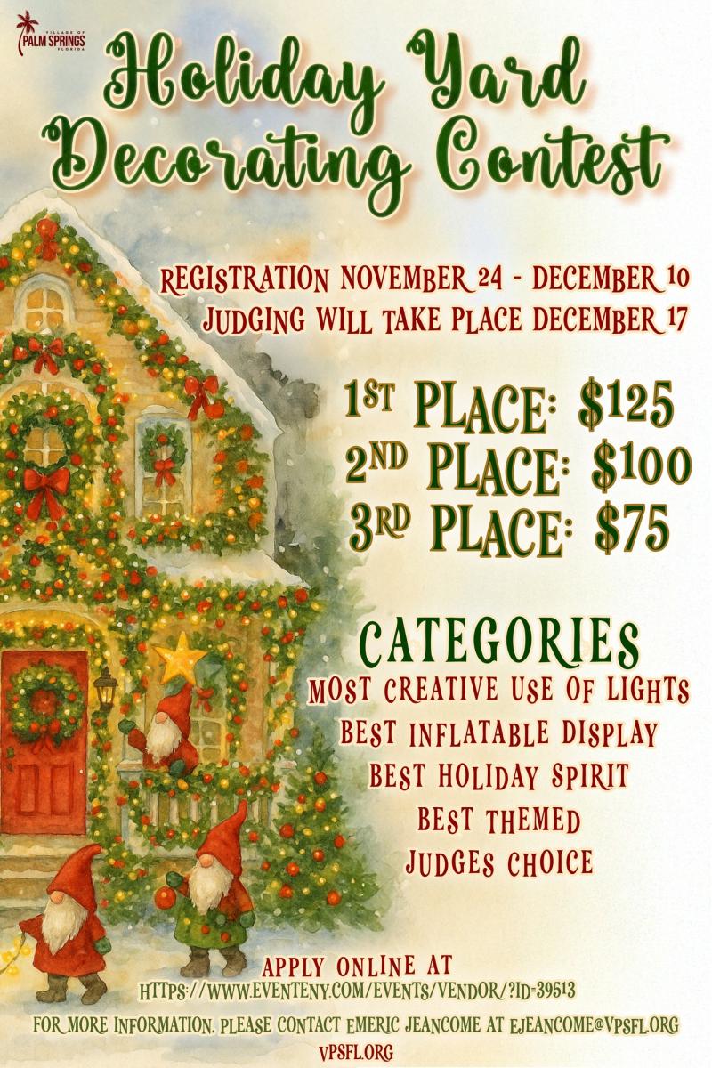 2025 Holiday Yard Decorating Contest