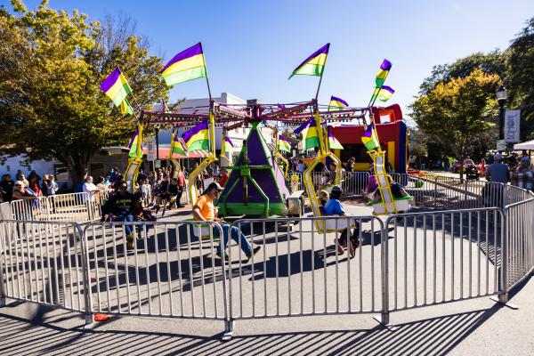 Mechanical rides at BooFest in Belmont NC