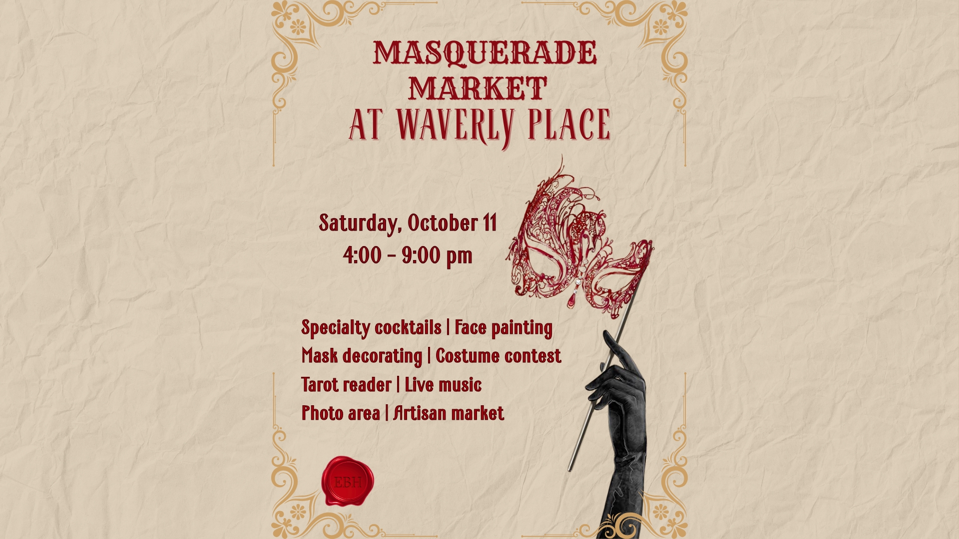 Masquerade Market at Waverly Place