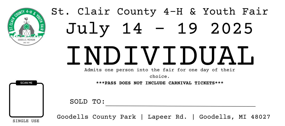 St Clair County Fair Individual Ticket cover picture