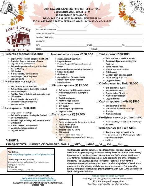 Magnolia Springs Firefighter Festival 2024 Magnolia Springs Firefighter Festival 2024