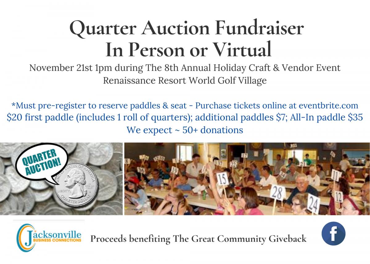 Quarter Auction Fundraiser (In-Person or Virtual Option) cover image