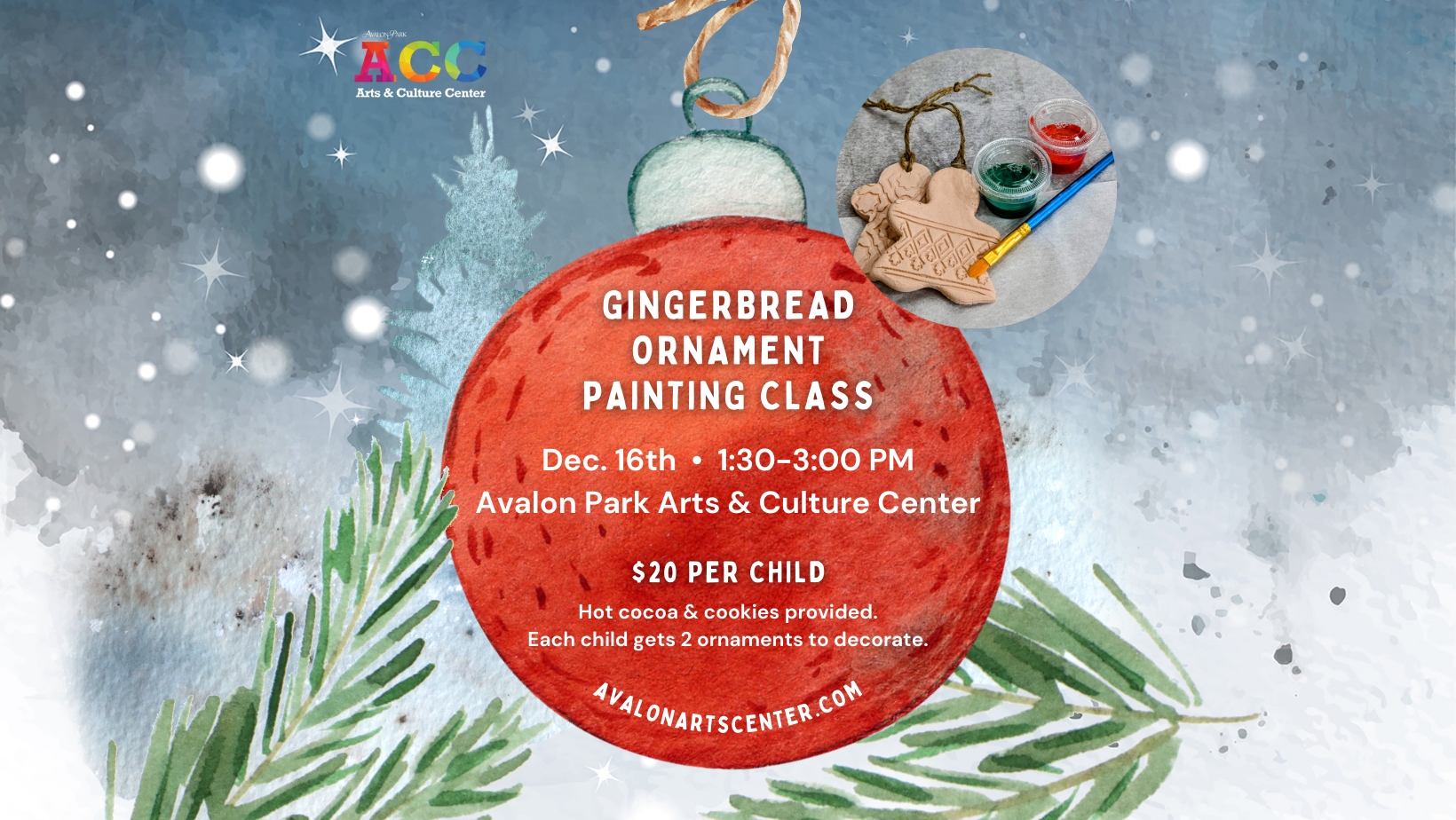 Gingerbread Ornament Painting Class