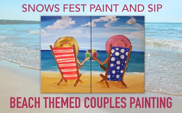 Beach Themed Couples Paint & Sip