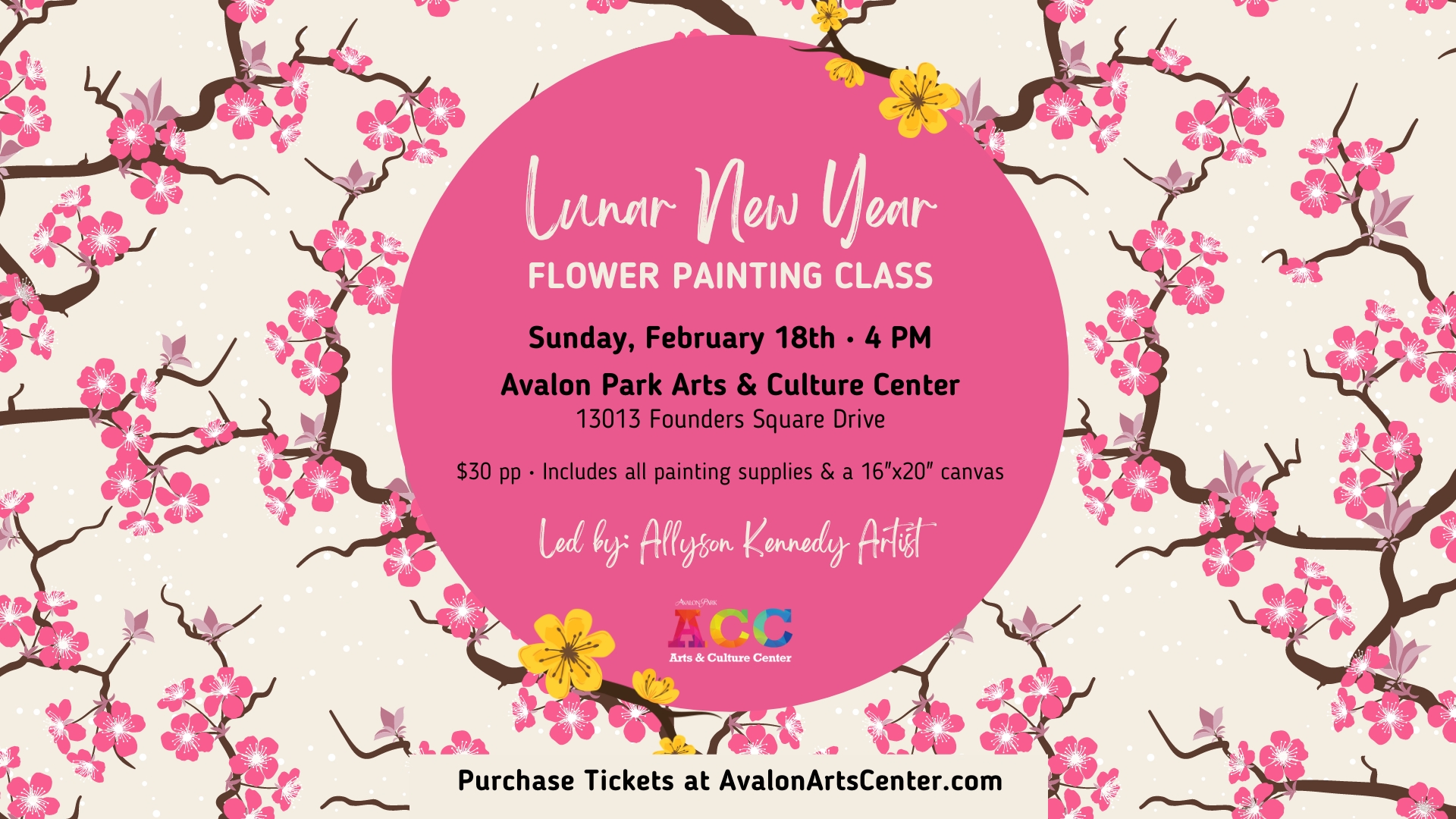 Lunar New Year Flower Painting Class