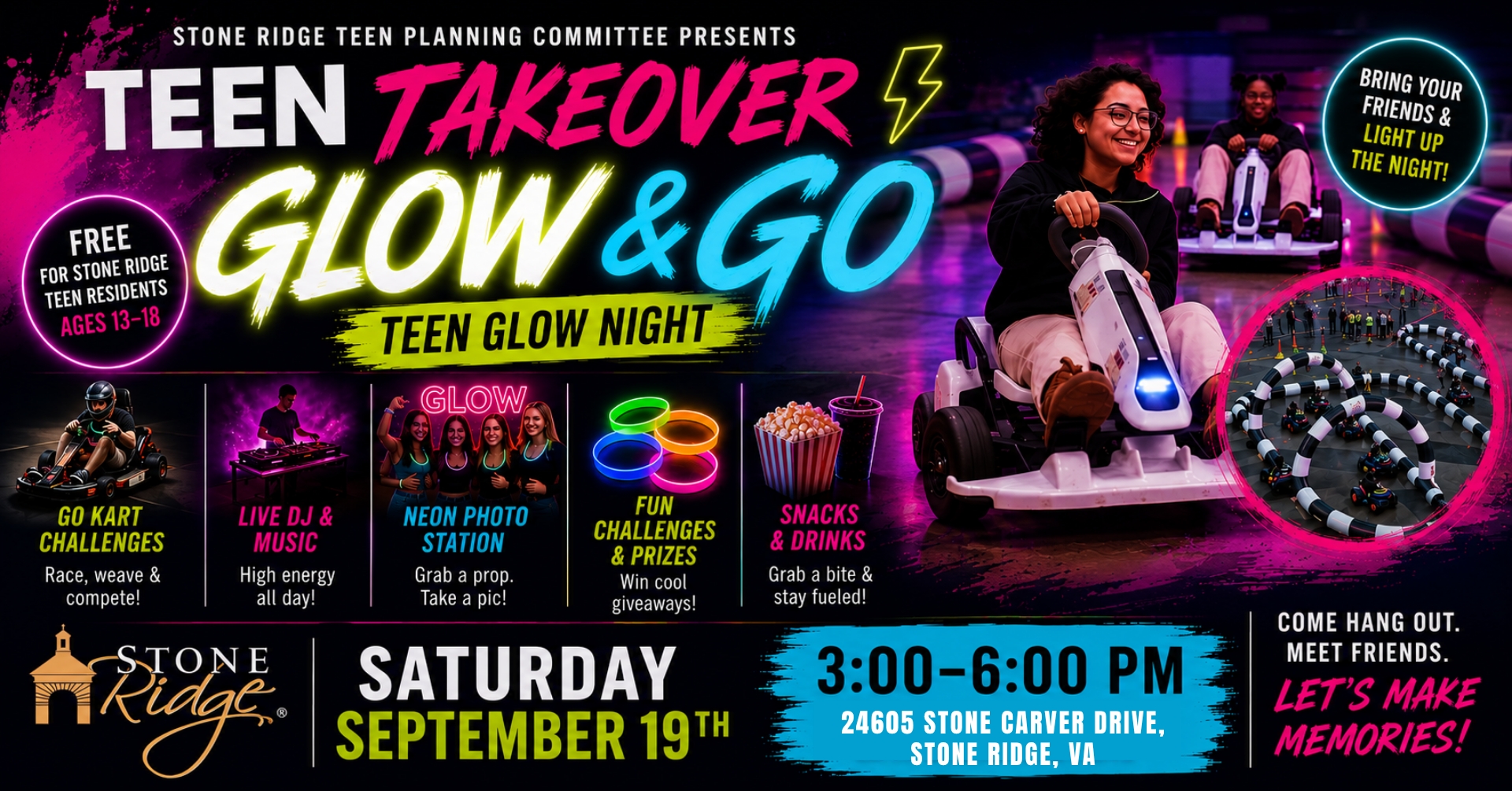 SR:  Teen Takeover - Glow & Go Teen Glow Night