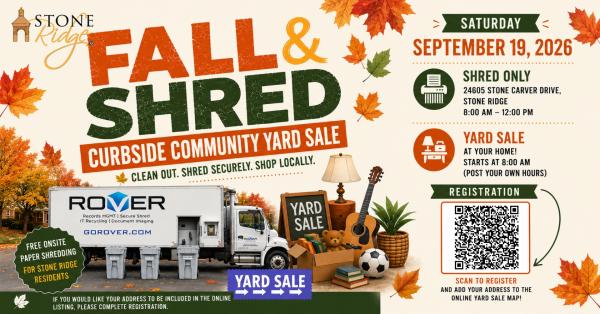 Stone Ridge 2026: Fall Shred and Curbside Yard Sale