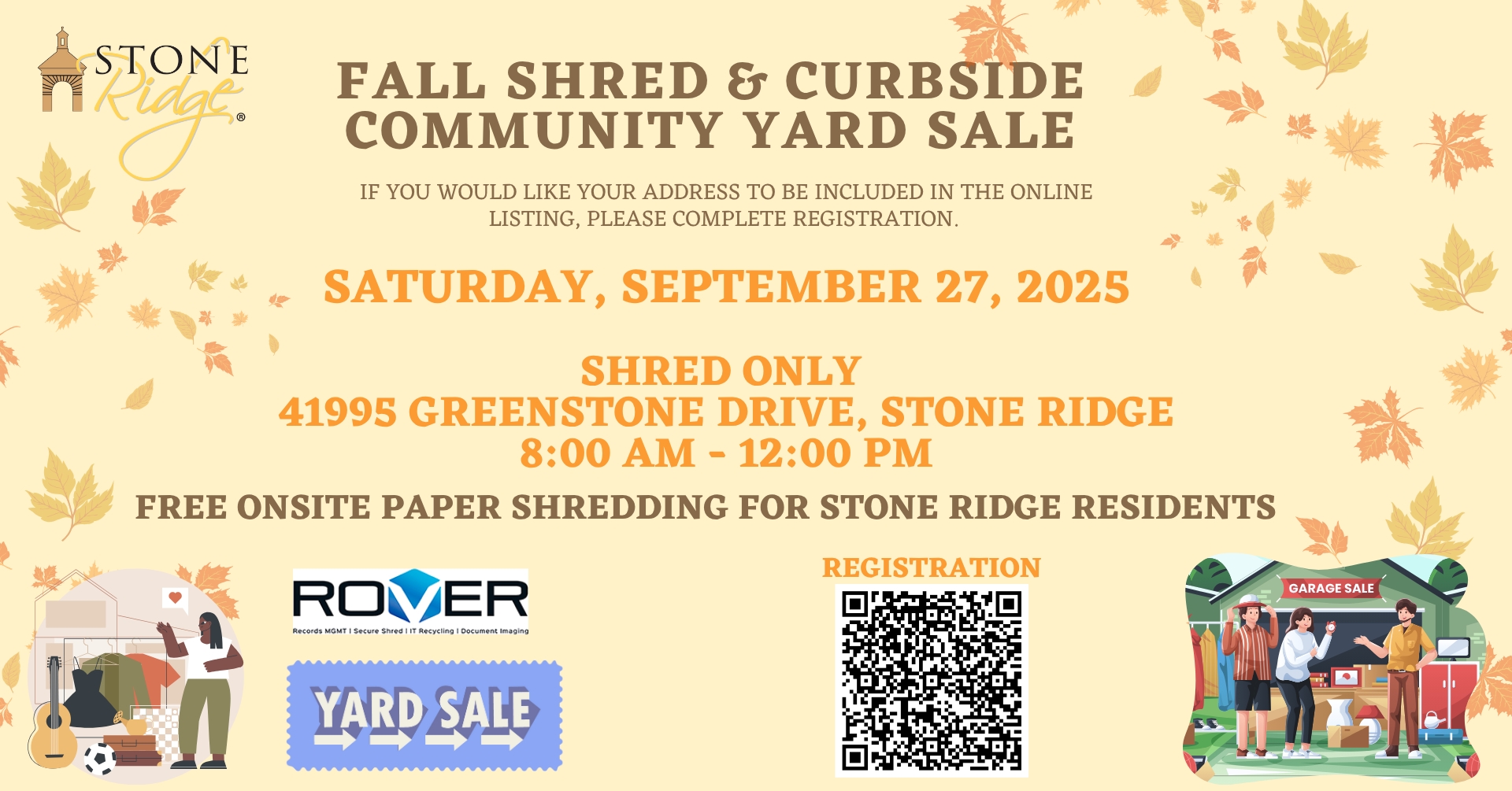 Stone Ridge Fall Shred and Curbside Yard Sale